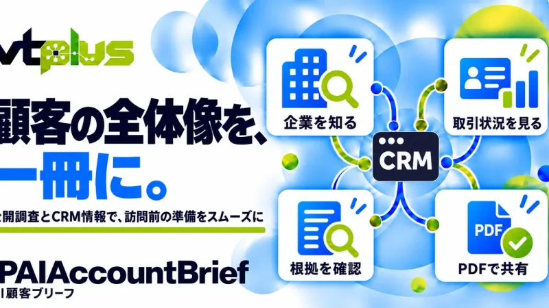 AI顧客ブリーフ｜企業情報・取引状況を営業資料に