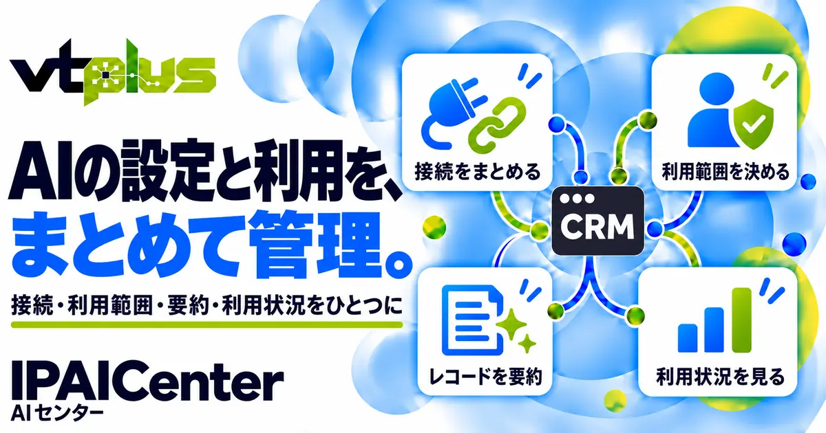 AIセンター｜AIの設定・レコード要約・利用状況をまとめて管理