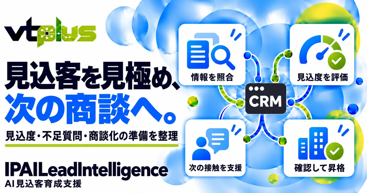 AI見込客育成支援｜見込度評価から商談化の準備まで