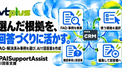 AI回答支援｜FAQ・解決済み事例を選んで回答案を作成