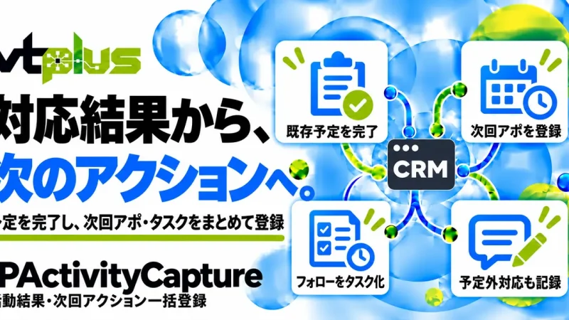 活動結果・次回アクション一括登録｜案件の予定完了と次回対応をまとめて