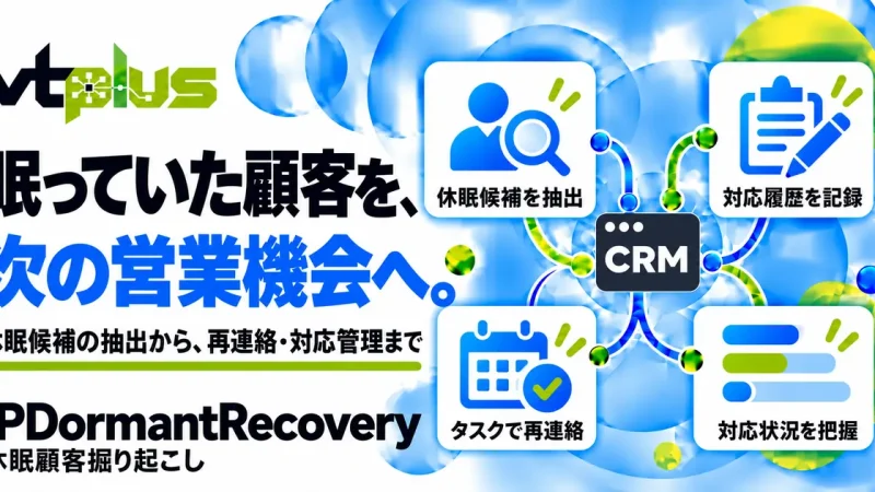休眠顧客掘り起こし｜候補抽出・再連絡・対応履歴をCRMで管理