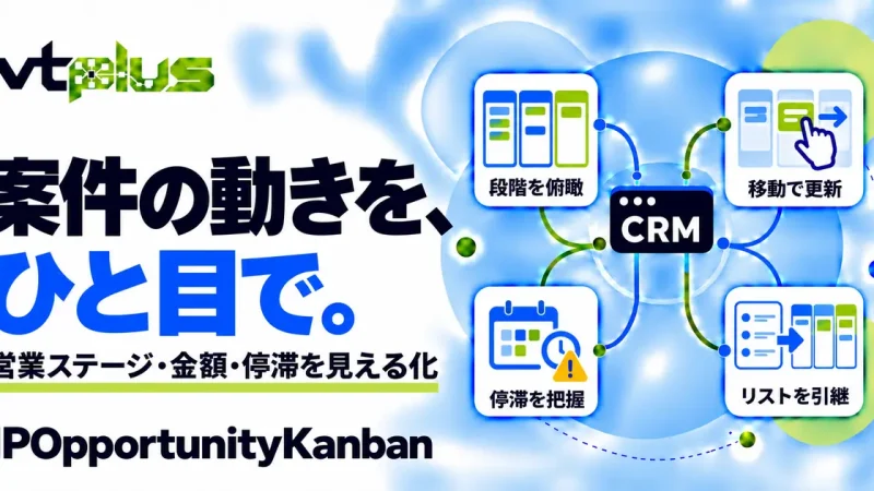 案件カンバン・営業ステージの見える化｜IPOpportunityKanban