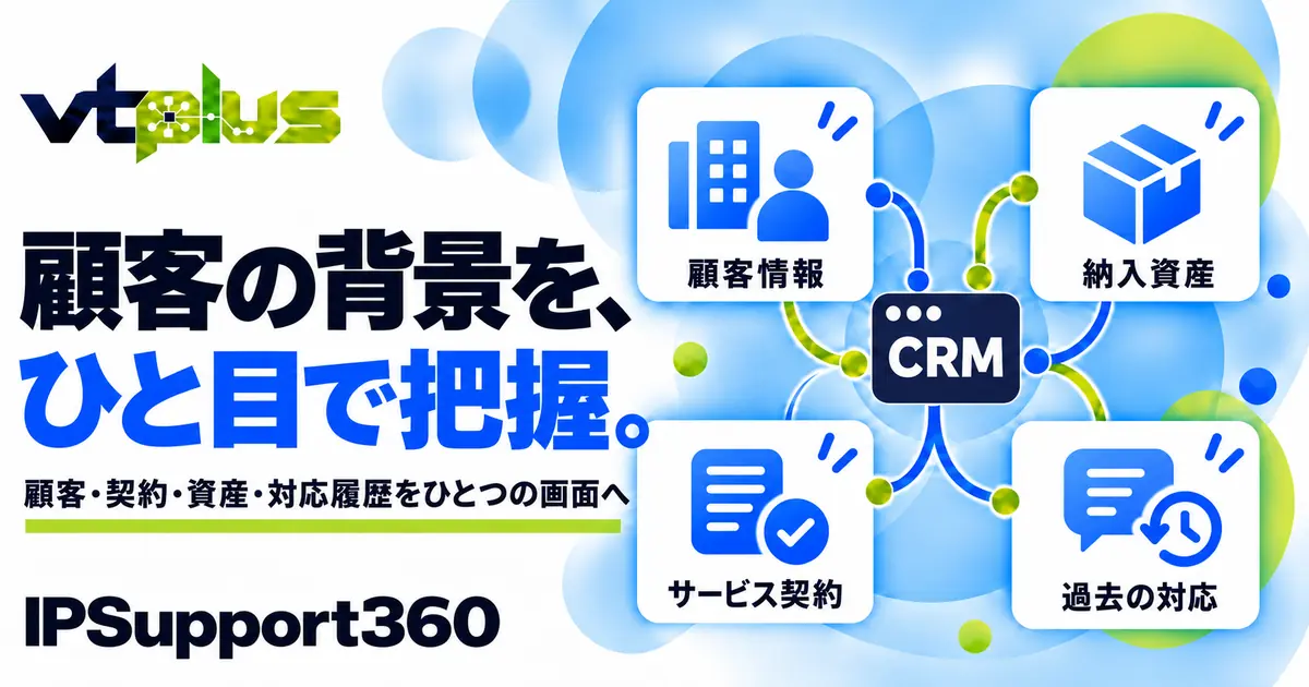 問合せ対応の顧客情報を一画面に｜IPSupport360