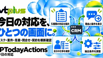 今日の対応｜タスク・案件・見積・問合せ・契約を一画面で確認